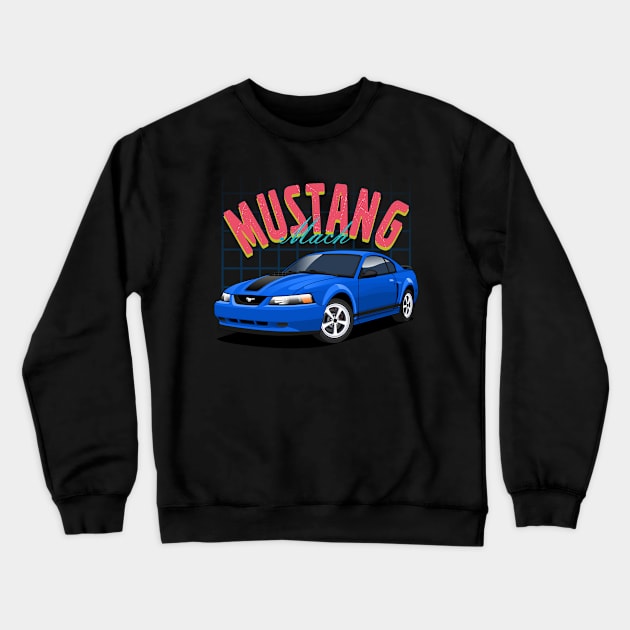 Mustang Mach Classic American Crewneck Sweatshirt by masjestudio